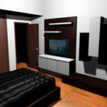 Mueble de TV y armarios en Residencias Araguaney